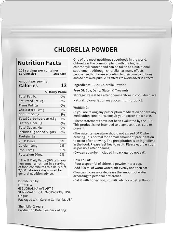 Chlorella Powder Natural with 11 oz