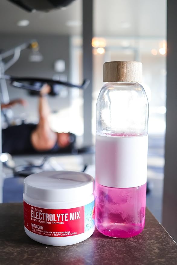 Dr. Price Electrolytes Powder No Sugar - Electrolyte Mix - Hydration Drink - Keto Electrolytes - Fasting Electrolytes - Water Enhancer, Non-GMO, Gluten Free, Sports Drink - 90 Servings - Raspberry