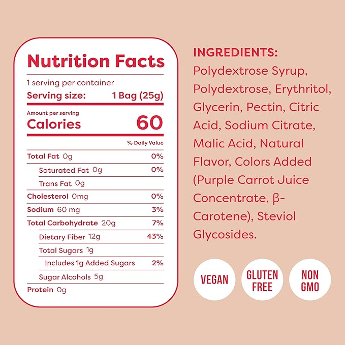 Kiss My Keto Gummy Peach Rings Candy – 1g Sugar, Low Carb, High Fiber, non-GMO Peach Ring Candy – Healthy Peach Gummy Rings, Bag of Peach Rings – Peach Rings Candy Bulk Peach Rings Bulk (8-Pack)