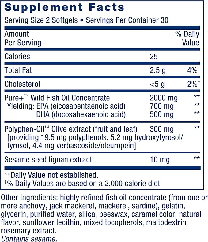 Life Extension Super Omega-3 EPA/DHA Fish 60 Softgels