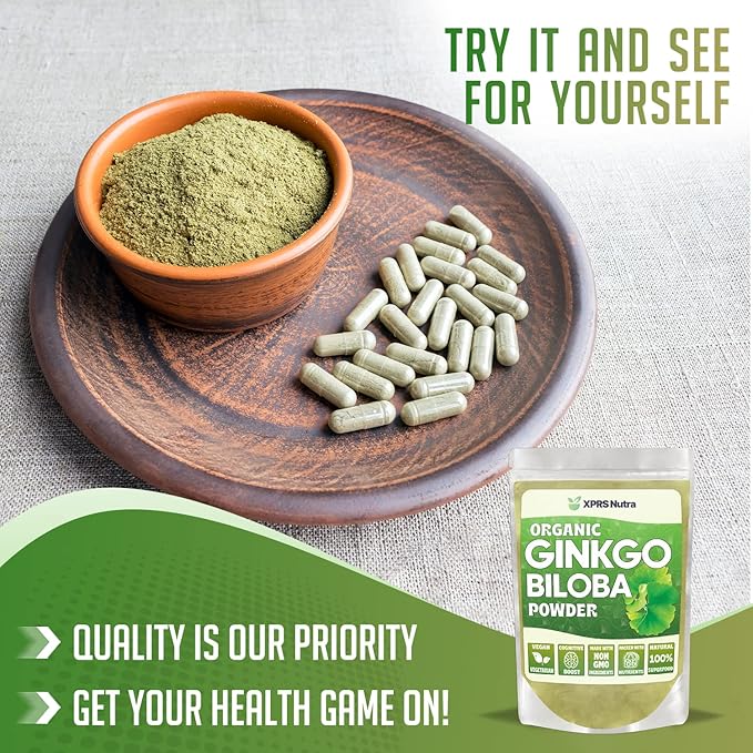 XPRS Nutra Organic Ginkgo Biloba Powder (8 oz)