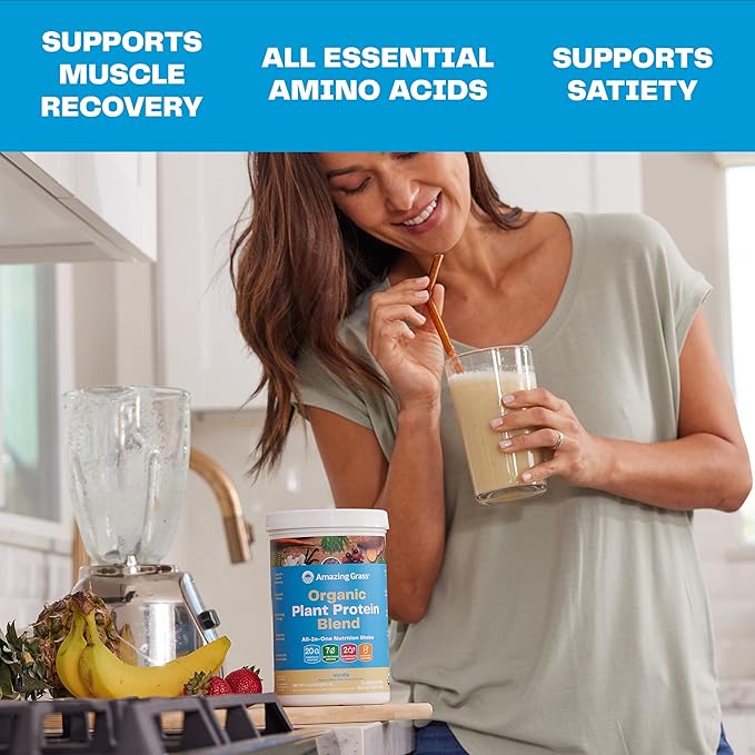 Amazing Grass Organic Plant Protein Blend: 20 Servings