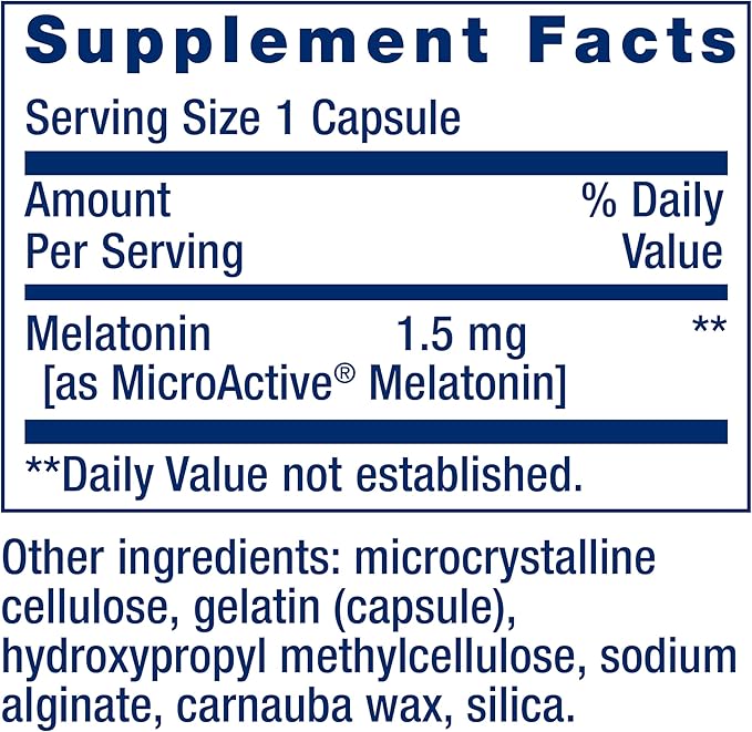 Life Extension Melatonin IR/XR, 1.5 mg, 60 Capsules