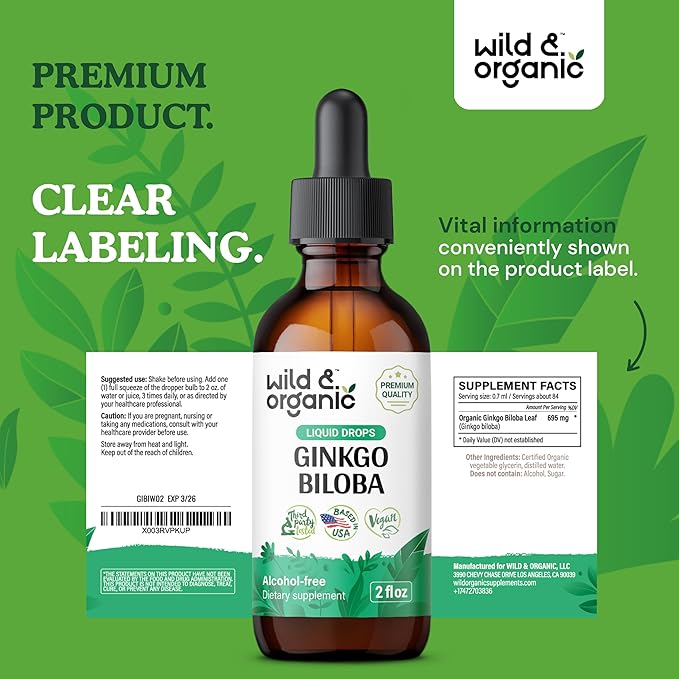 Ginkgo Biloba Tincture 2 oz
