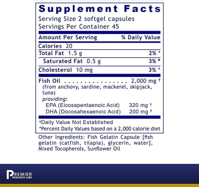 Premier Research Labs EPA/DHA Marine Softgels 90 Softgels
