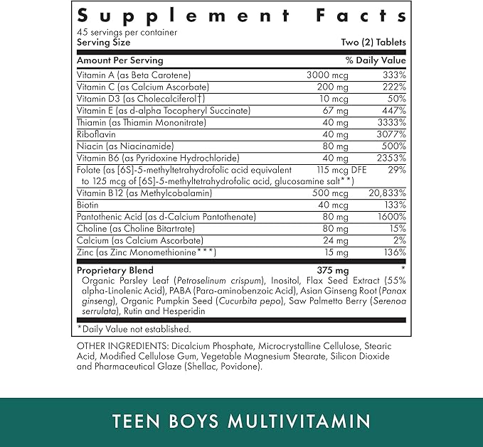 MICHAEL'S Health Naturopathic Programs Teen Boys 90 Vegetarian 45 Servings