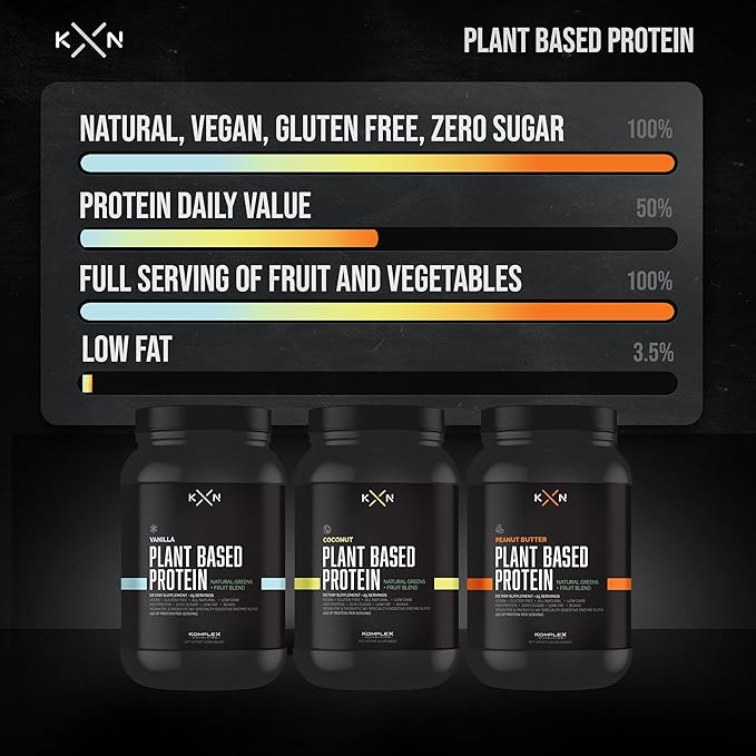 KompleX Nutrition Plant Based Protein Powder (25 Servings) 29 Natural