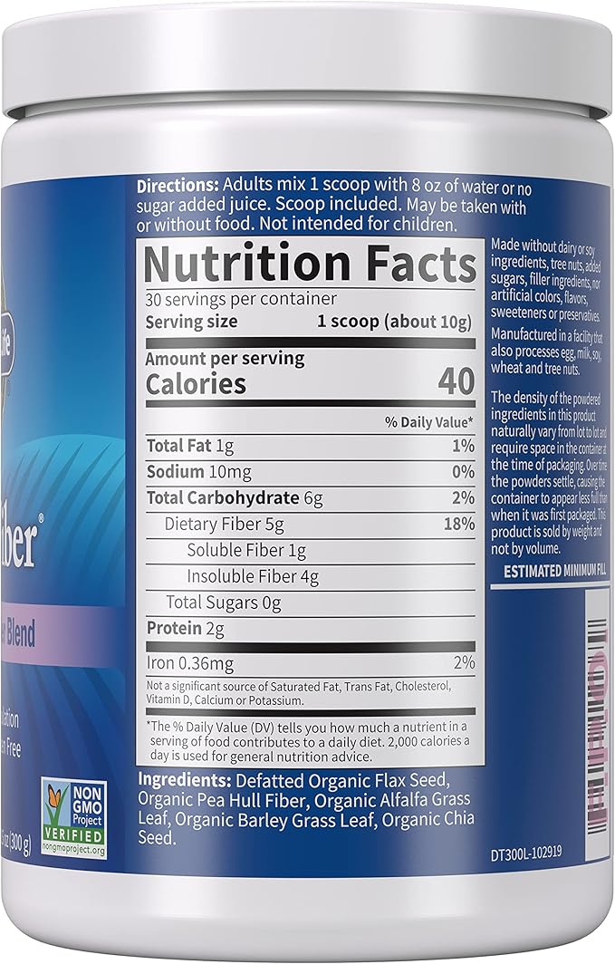 Garden of Life Organic Unflavored Fiber 30 servings