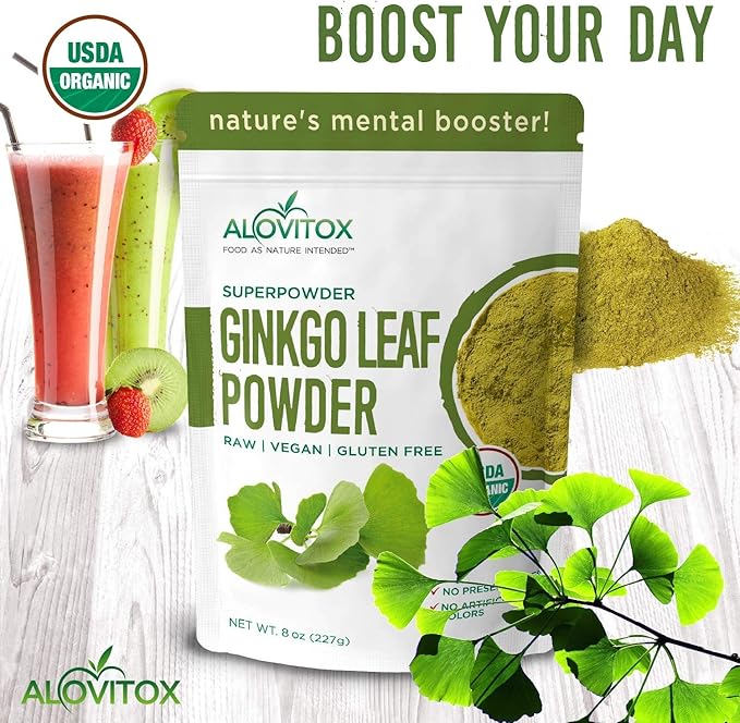 Ginkgo Biloba Leaf Powder 8oz 100% Natural