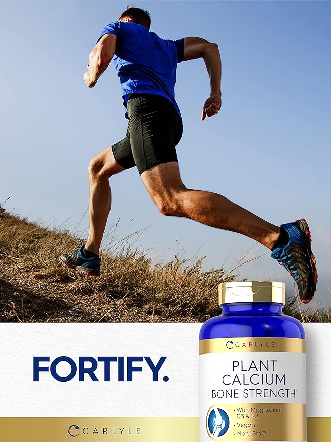 Carlyle Plant Based Calcium with Vitamin K2, D3, D3, Magnesium 180 Vegan