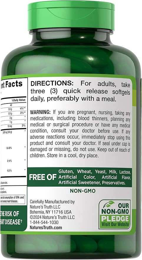 Nature's Truth Omega 369 Softgels 3600mg | 120 Pills