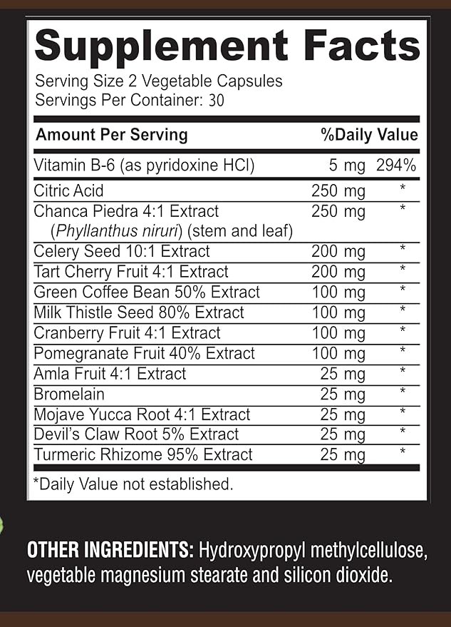 Uric Acid Advanced Formula – Kidney, 60 Capsules