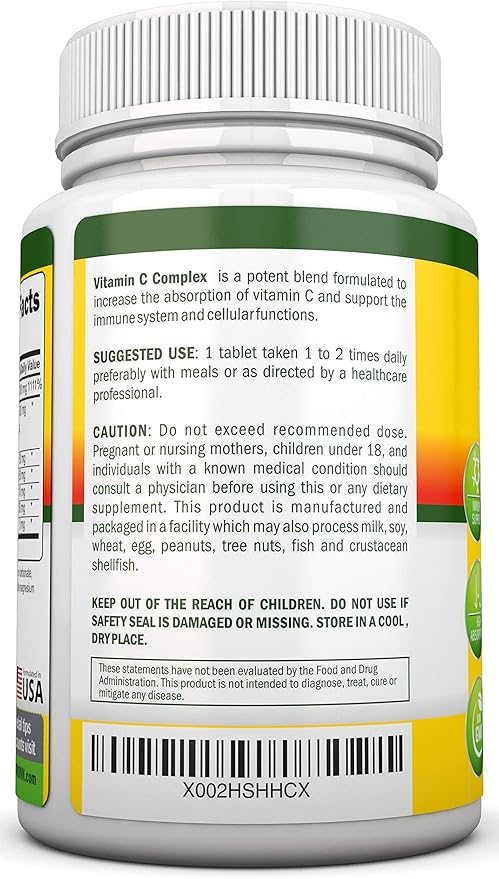 Super Vitamin C Complex 1695Mg - 180 Tablets 530 mg
