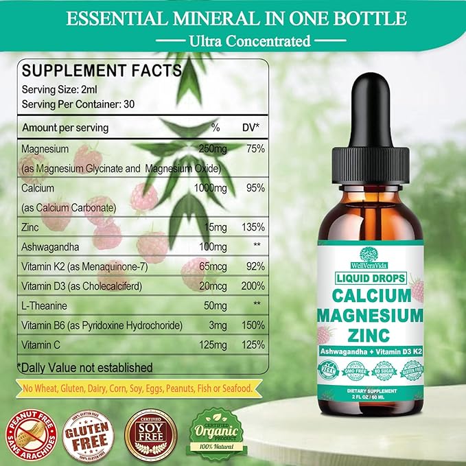 Calcium Magnesium Zinc D3 with Calm D3 and
