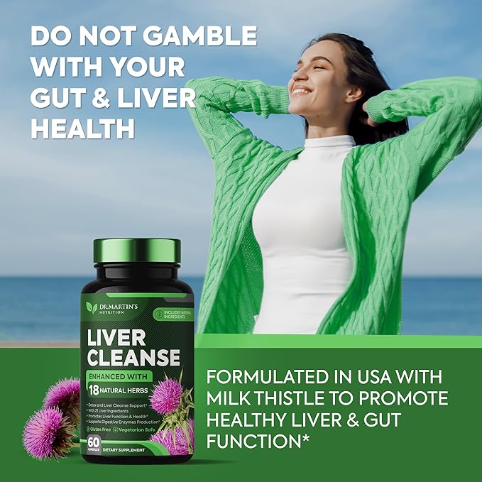Liver Cleanse Detox & Repair Formula Supplement 21 Ingredients