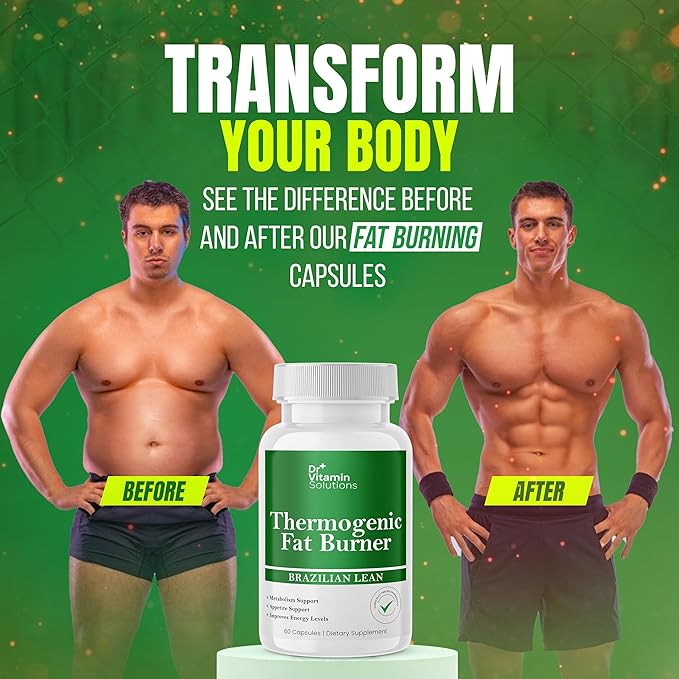 Thermogenic Fat Burner for Women and Men - Appetite Suppressant for Weight Loss - Includes Green Tea Extracts for Bloat Relief - Metabolism Booster - Pack of 2
