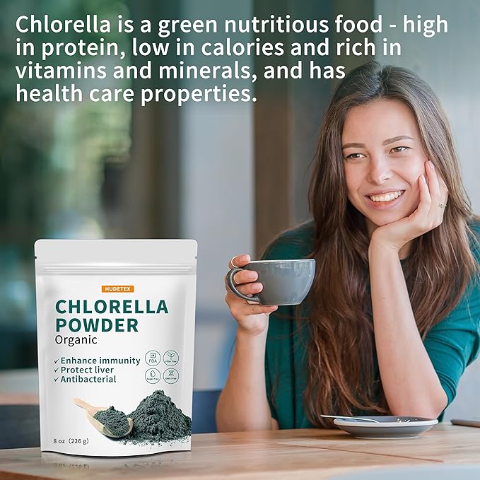 Chlorella Powder Natural- Chlorophyll Powder, Supports 8 oz.