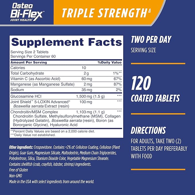 Osteo Bi-Flex Triple Strength(5), Glucosamine Chondroitin 120 Count