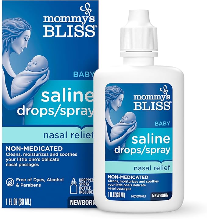 Mommy's Bliss Saline Drops/Spray, Nasal Relief 1 Fl