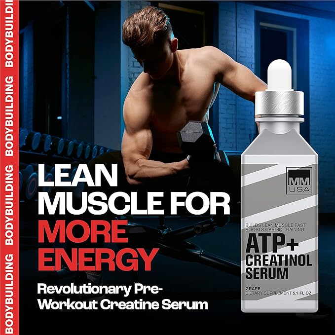 ATP+: Men's Creatine Serum. Maximize Workouts with Enhanced Energy. Boost Muscle, Strength & Recovery. Rich in Amino Acids & Vitamins. With Joint Support. Top Pre-Workout Solution. 5.1 Fl Oz