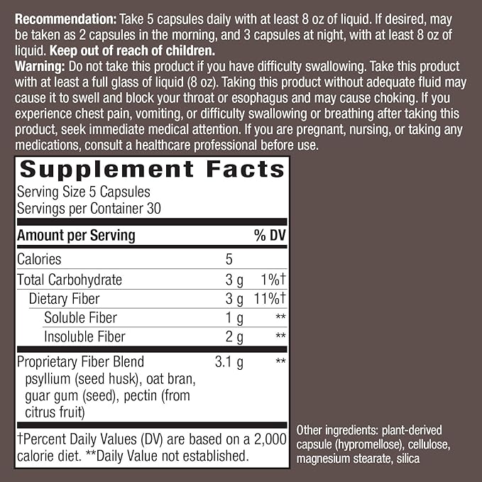 Nature's Way Fiber Fusion Daily Supplement, 150 Vegan