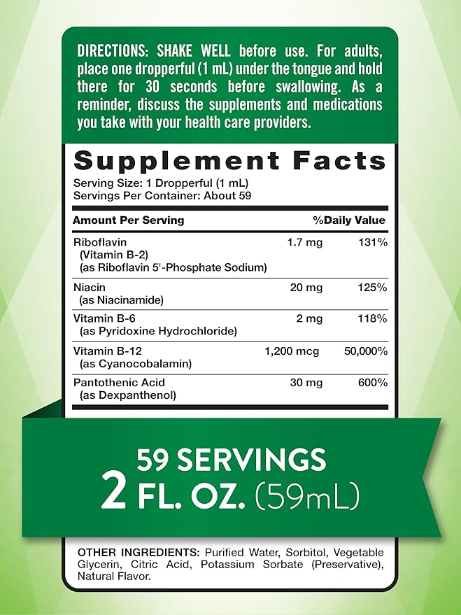 Nature's Truth Sublingual B Complex B12 | 2 Fluid
