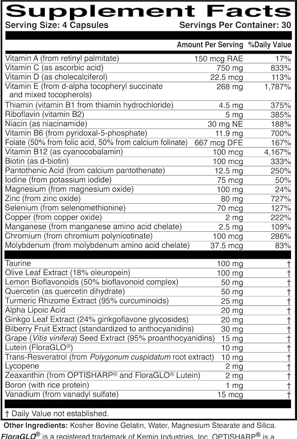 MacularProtect Complete All-in-One AREDS 2 Vitamin 120 Capsules