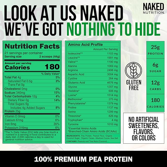 NAKED Pea - Chocolate Peanut Butter 21 Servings