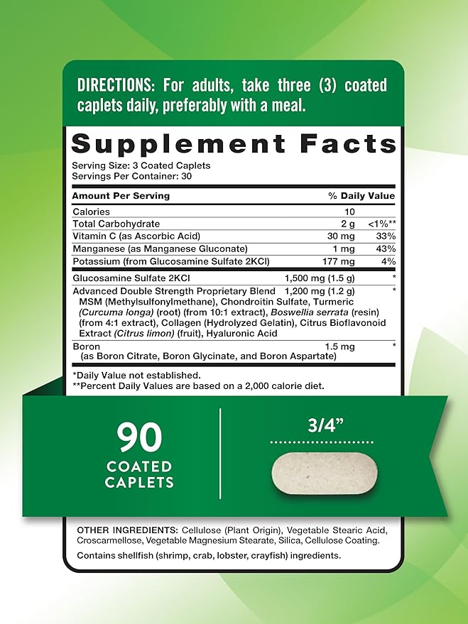 Nature's Truth Glucosamine Chondroitin MSM Complex 90 Caplets