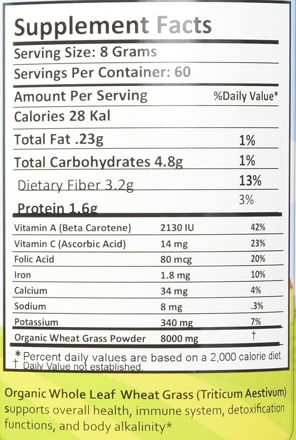 Raw Organic Gluten Free Vegan Wheat Grass, 17 Ounce