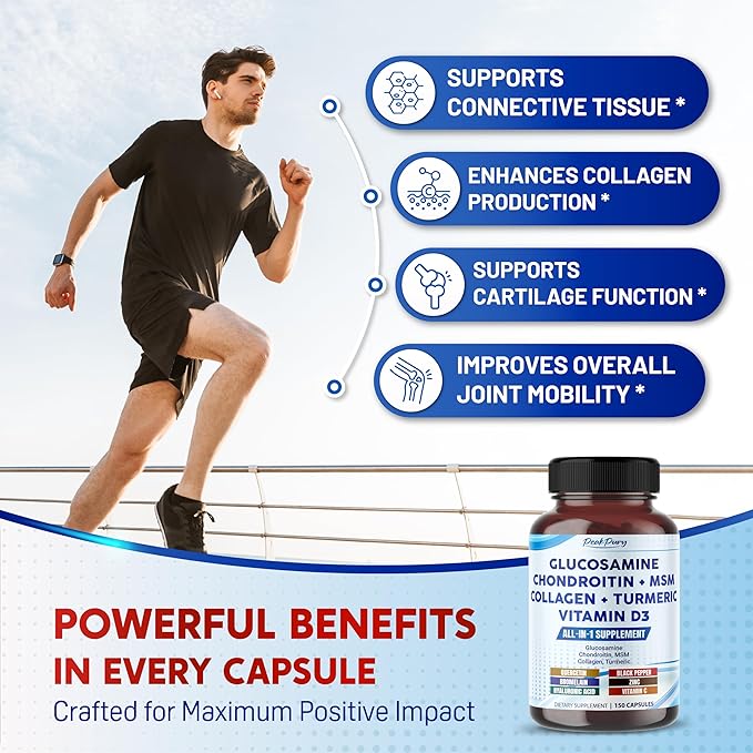 Glucosamine 600mg Chondroitin 100mg MSM 50mg 6000mg Turmeric 3000mg -