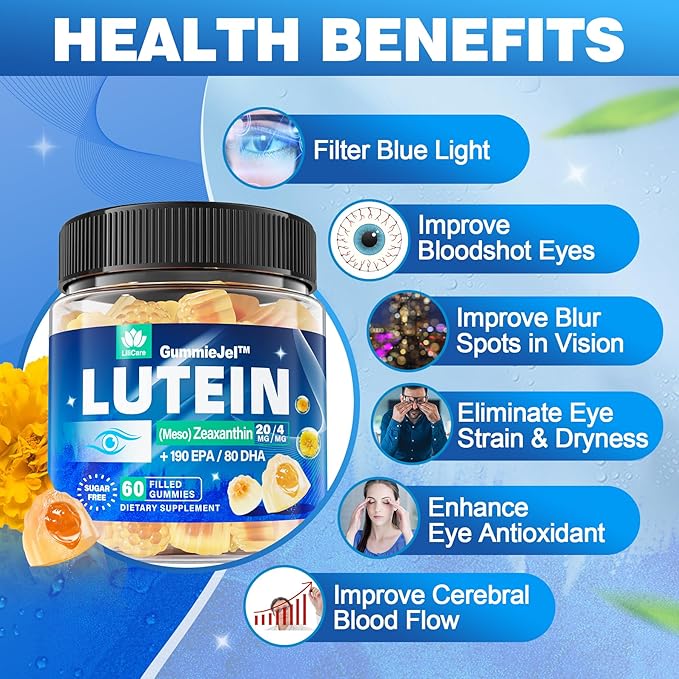 Sugar Free Lutein 20mg & Zeaxanthin 190mg & 80mg, Eye D3, C