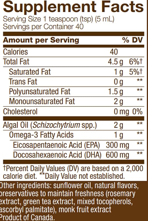 Nature's Way NutraVege Plant Based Omega-3 6.8 oz