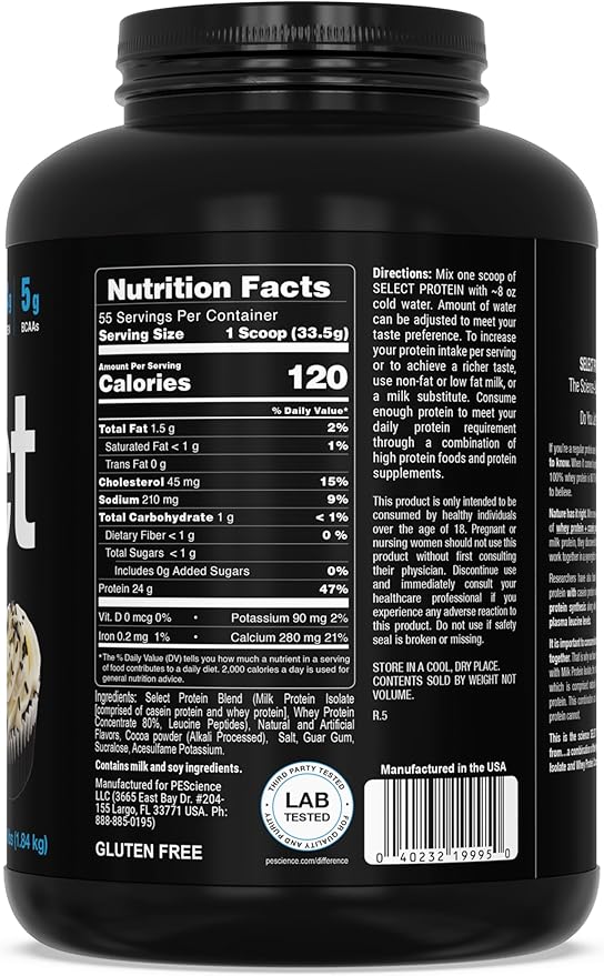 PEScience Select Low Carb Protein Powder, 55 Serving,
