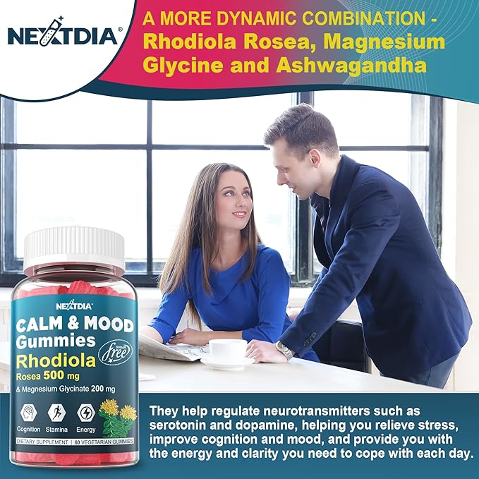 Sugar Free Calm Mood Support Rhodiola 500 mg 2Packs