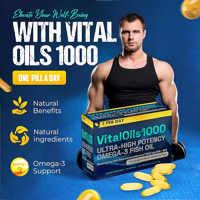 Omega 3 Fish Oil 3, Natural (1 Month