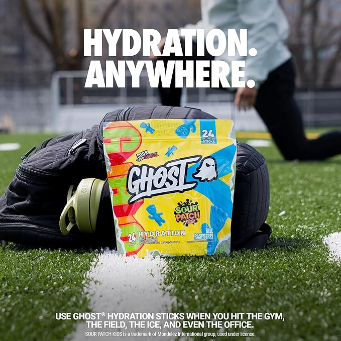 GHOST Hydration Packets, Sour Patch Kids 24 Sticks,
