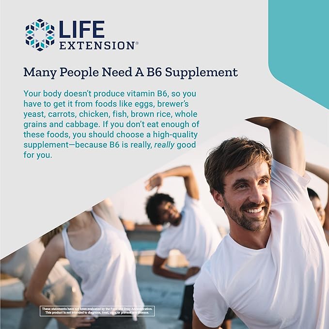 Life Extension Vitamin B6 250 mg 100 Vegetarian