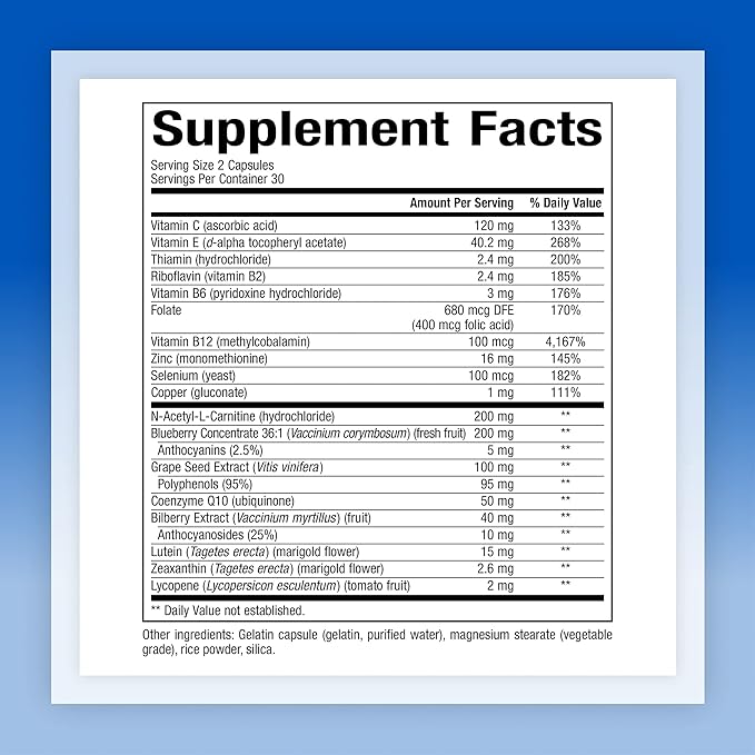 Natural Factors, Advanced Eye Factors, Antioxidant 60 Capsules