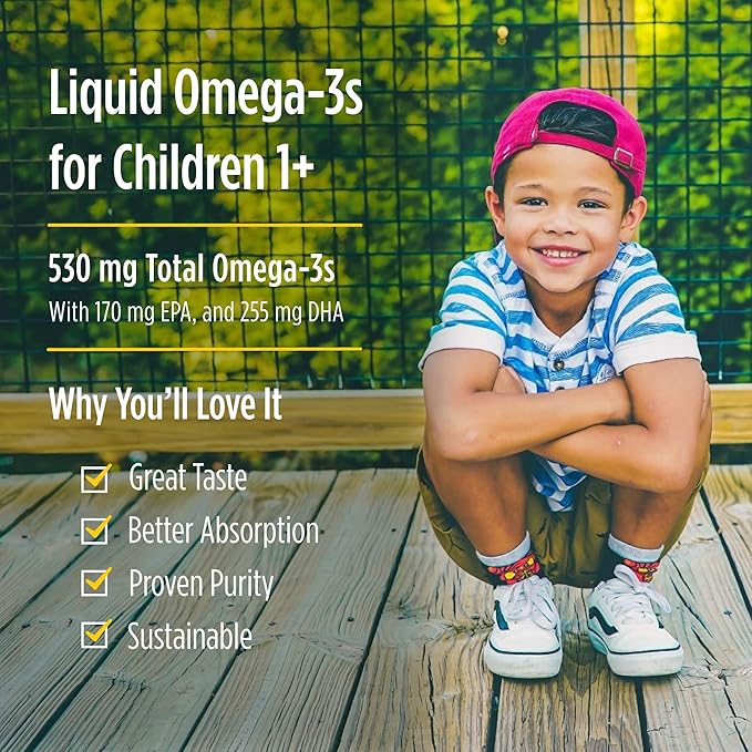 Nordic Naturals Pro DHA Junior, Strawberry 4 oz 530 mg Omega-3s with 48 Servings