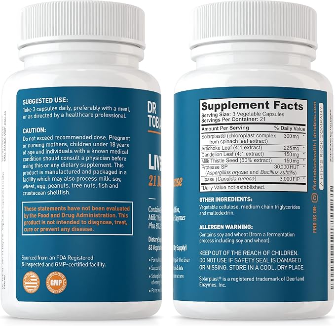 Dr. Tobias Liver 21 Day Cleanse, 63 Vegetable (3 Daily) 2)