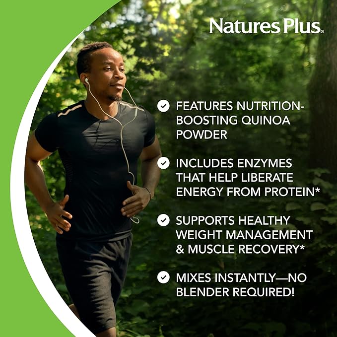Natures Plus Organic Pea Protein 1.1 lbs, 25 Servings