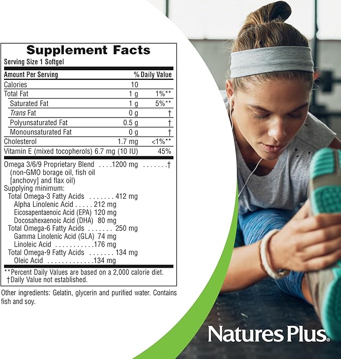 Natures Plus Ultra Omega 3 6 9-1200 mg, 120 Softgels 120 Servings