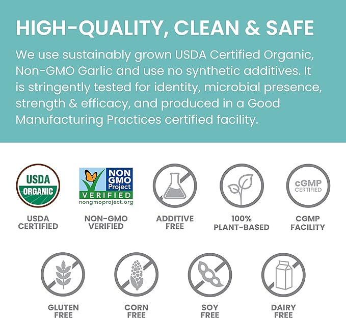 Himalaya Organic Garlic, for Lipid Metabolism 1,400 mg, 60 Caplets, 1 Month