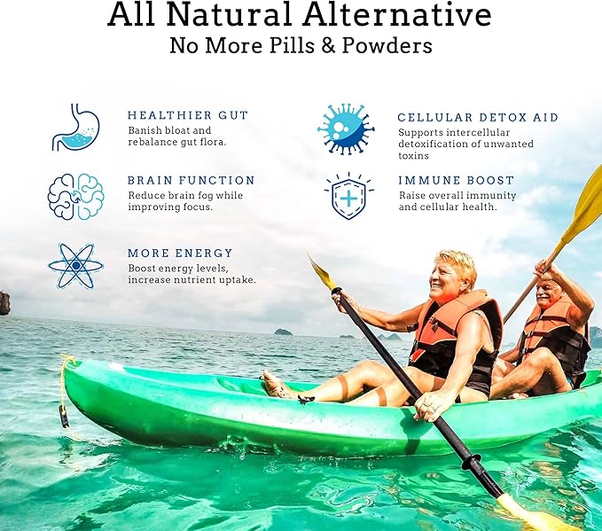 Cleanse & Renew Liquid Superfood 2 in 1 Multivitamin & Mineral Supplement for Gut & Digestive Health, Bloat, Immune Support, Cellular Health – Vegan, GF 30 Day Supply Made in USA