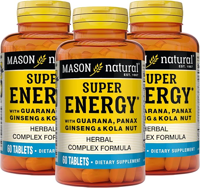 MASON NATURAL Super Energy with Guarana, 60 Tablets 3)