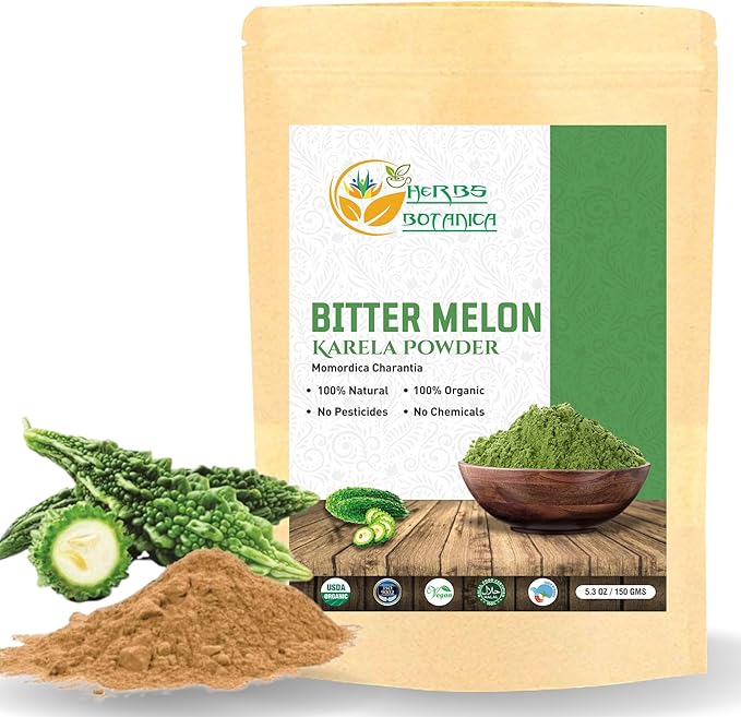 Bitter Melon Powder| Karela Powder 100% Organic 5.3 oz 150 GMS