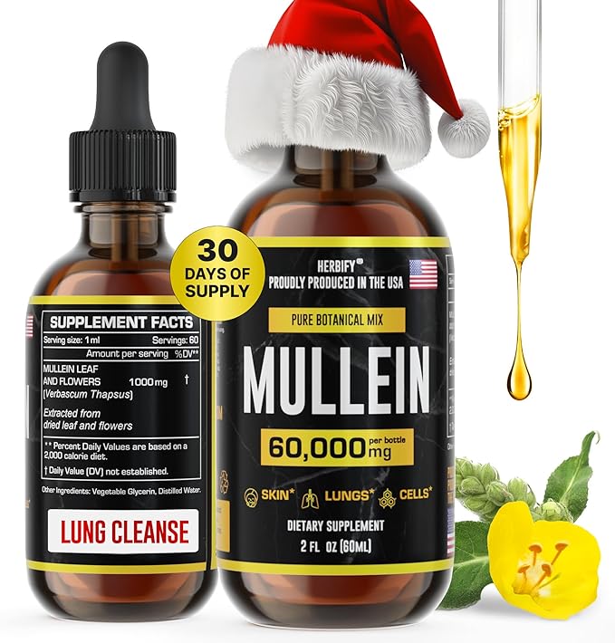HERBIFY Mullein Extract 2 oz, Alcohol-Free