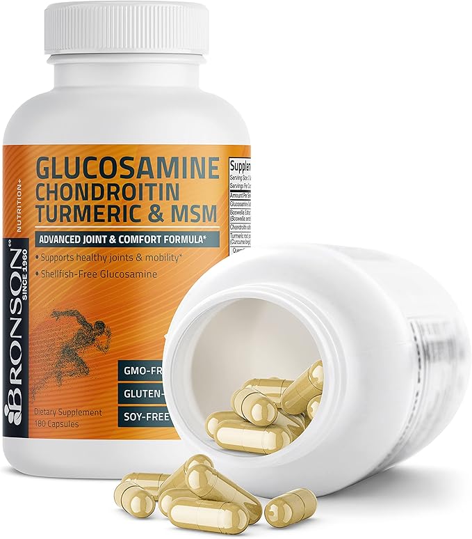 Bronson Glucosamine Chondroitin Turmeric & MSM 180 Capsules