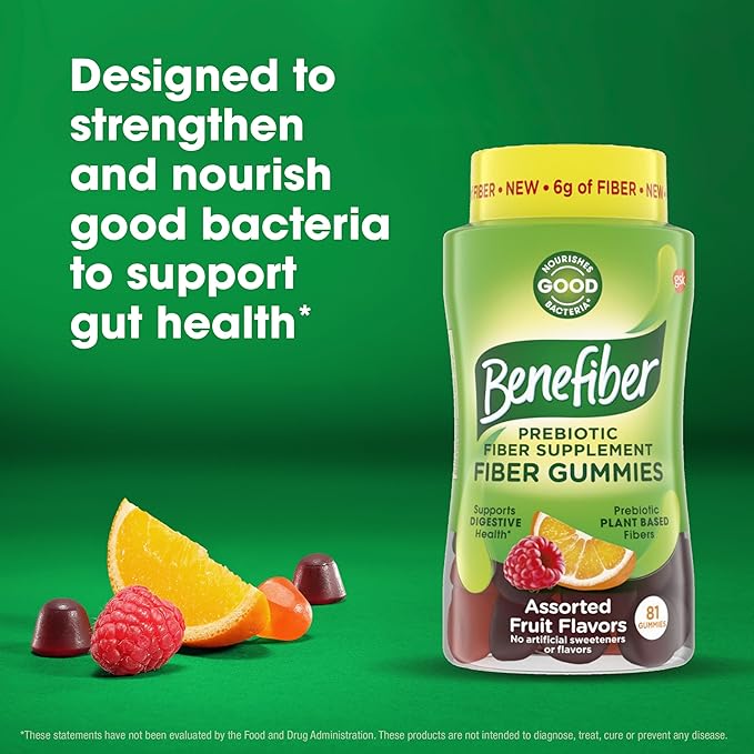 Benefiber Prebiotic Fiber Supplement Gummies 81 Count